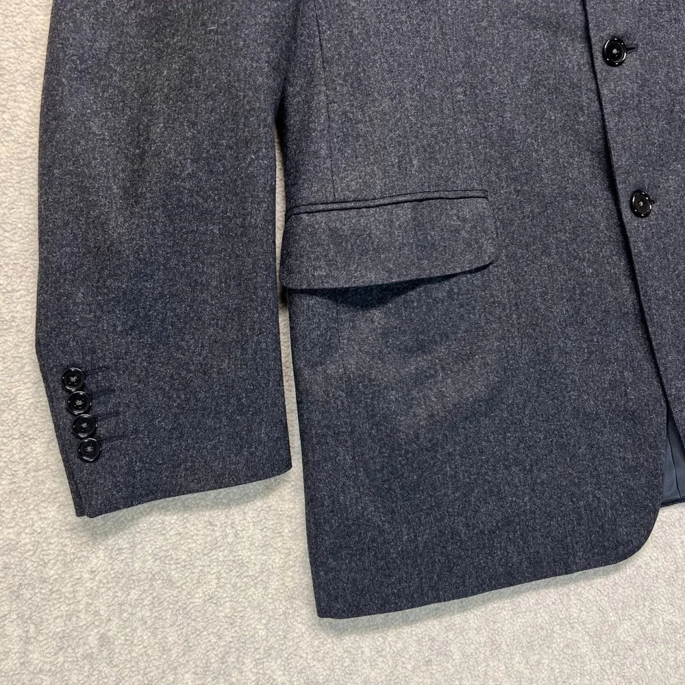 Canali Mens 3-Button Wool‎ Silk Blazer Jacket Gray Pockets 50R/US40